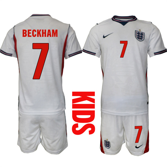 Youth England #7 BECKHAM National Team FIFA x World Cup 2026 Home On Field Jersey