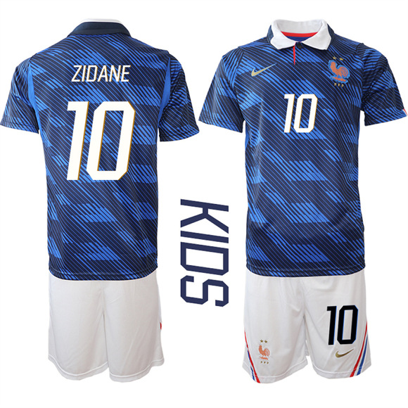 Youth France #10 ZIDANE National Team FIFA x World Cup 2026 Home On Field Jersey
