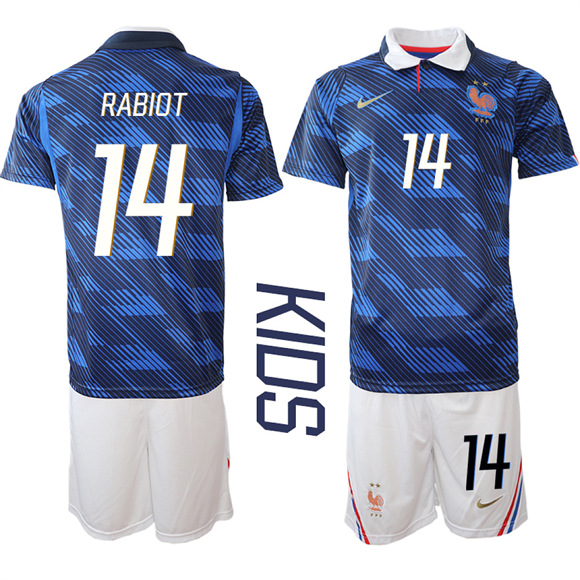 Youth France #14 RABIOT National Team FIFA x World Cup 2026 Home On Field Jersey
