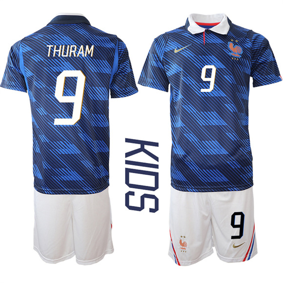 Youth France #9 THURAM National Team FIFA x World Cup 2026 Home On Field Jersey