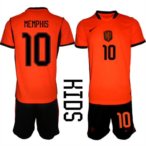 Youth Netherlands #10 VALENTE National Team FIFA x World Cup 2026 Home Orange On Field Jersey