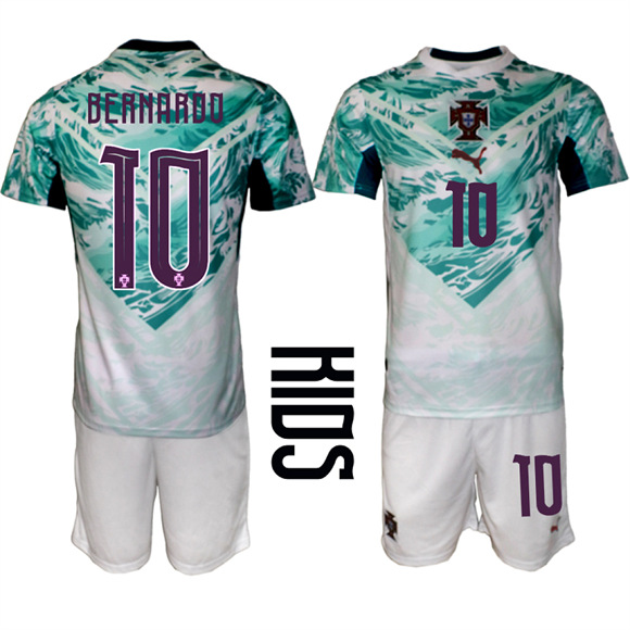 Youth Portugal #10 BERNARDO Away National Team FIFA x World Cup 2026 Soccer jerseys