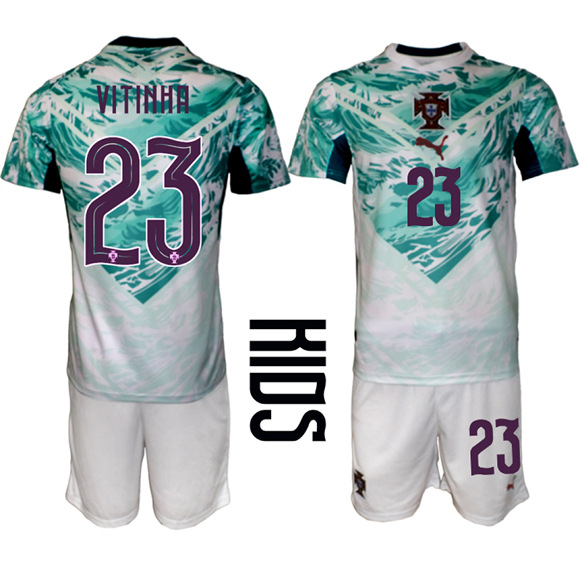 Youth Portugal #23 VITINHA Away National Team FIFA x World Cup 2026 Soccer jerseys