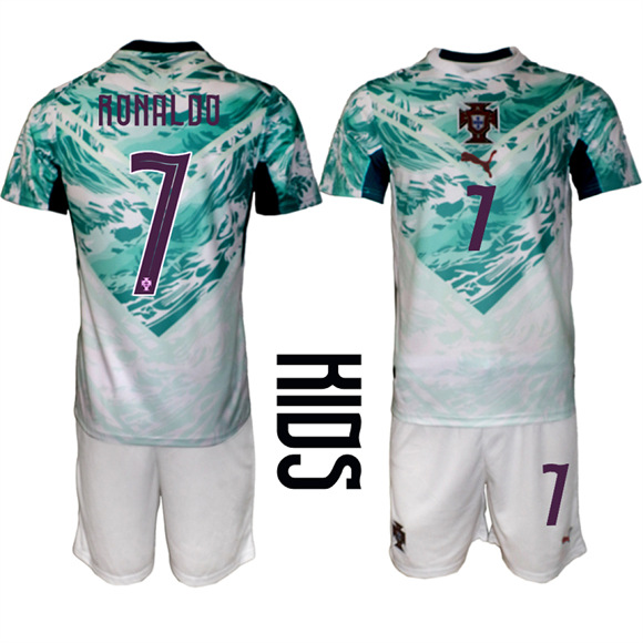 Youth Portugal #7 RONALDO Away National Team FIFA x World Cup 2026 Soccer jerseys