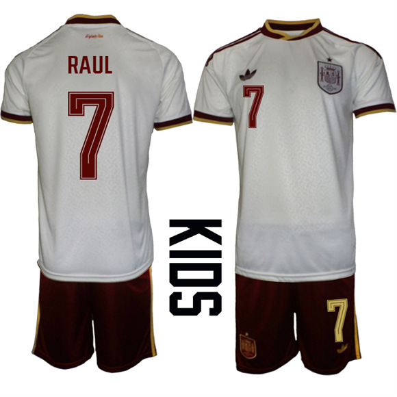 Youth Spain #7 RAUL National Team FIFA x World Cup 2026  Away On Field Jerseys