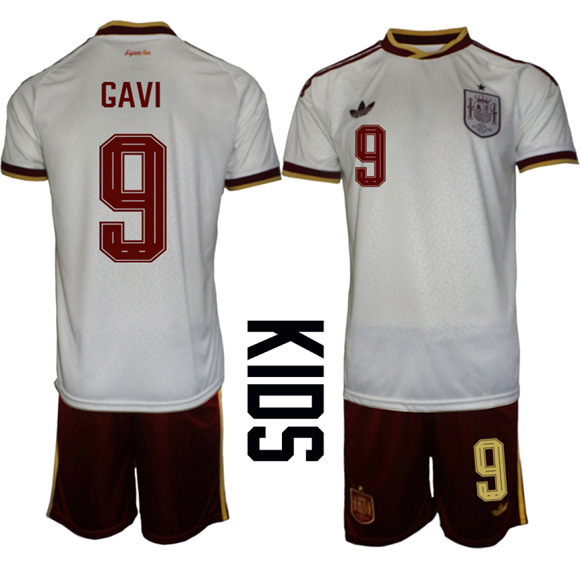 Youth Spain #9 GAVI National Team FIFA x World Cup 2026  Away On Field Jerseys