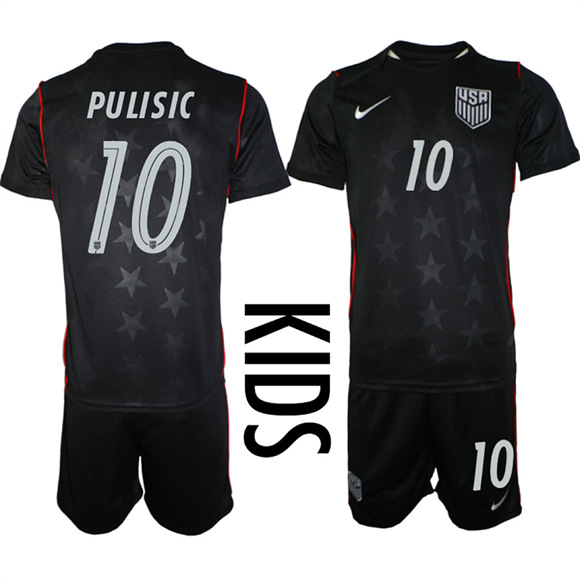 Youth USA #10 PULISIC Team FIFA x World Cup 2026 Away On Field Suit Jersey
