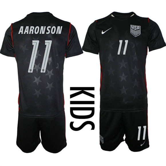 Youth USA #11 AARONSON Team FIFA x World Cup 2026 Away On Field Suit Jersey