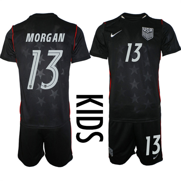 Youth USA #13 MORGAN Team FIFA x World Cup 2026 Away On Field Suit Jersey