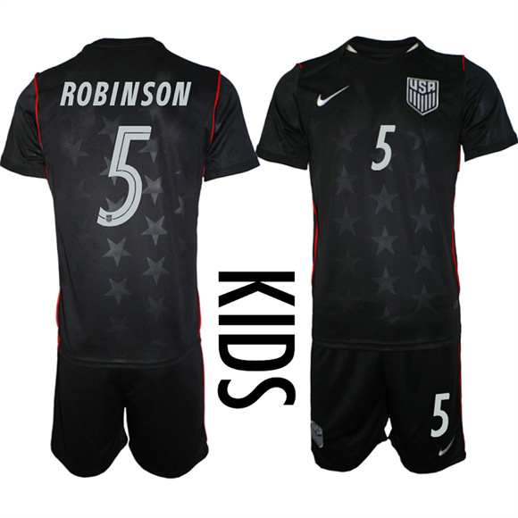 Youth USA #5 ROBINSON Team FIFA x World Cup 2026 Away On Field Suit Jersey