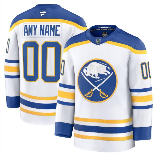 Buffalo Sabres Custom Away White Premium Fanatics Jersey