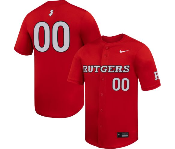 Custom Rutgers Scarlet Knights Nike Limited Baseball Scarlet Red Jersey