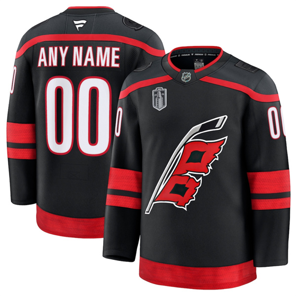 Men's Carolina Hurricanes Active Player Custom Black 2026 Stanley Cup Final Home Premium Hockey Stitched Jersey