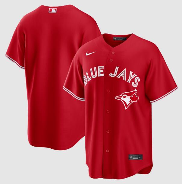 Men's Toronto Blue Jays Blank Red Cool Base Stitched Jersey