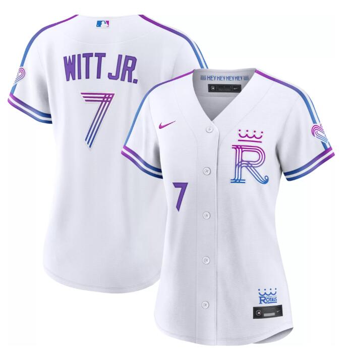 Women's Kansas City Royals Bobby Witt Jr. #7 2026 City Connect Stadium Nike Jersey