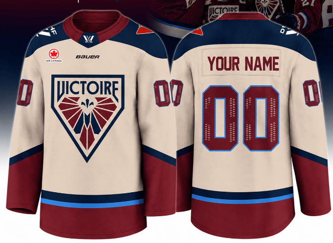 Montreal Victoire Custom Victoire 2026 Away Lace Hockey PWHL Jersey