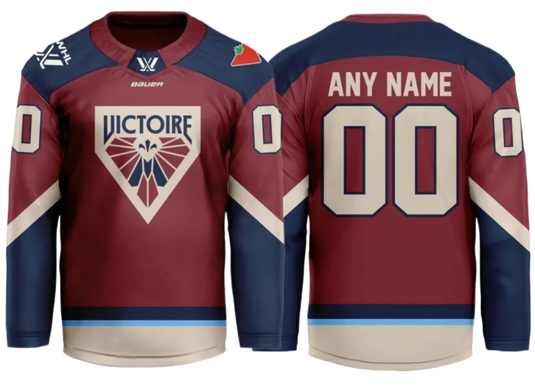Montreal Victoire Custom Victoire 2026 Home Lace Hockey PWHL Jersey