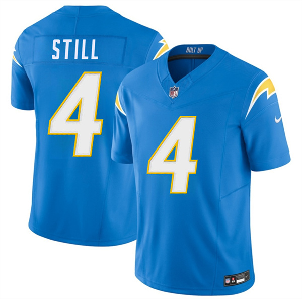 Men's Los Angeles Chargers #4 Tarheeb Still Blue 2026 F.U.S.E. Vapor Limited Football Stitched Jersey