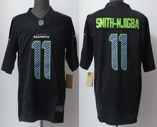 Men's Seattle Seahawks #11 Jaxon Smith-Njigba Limited Black Fashion FUSE Vapor Jersey
