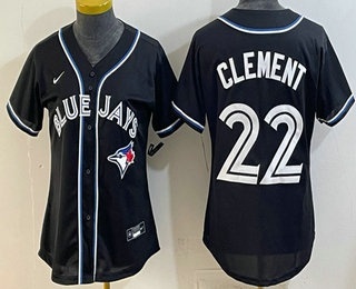 Women's Toronto Blue Jays #22 Ernie Clement 2026 Black Fashion Cool Base Jersey