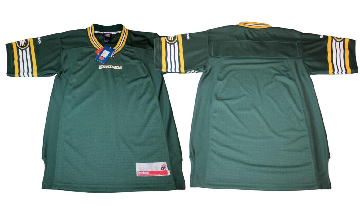 CFL Edmonton Eskimos Custom Green Stitched Jersey