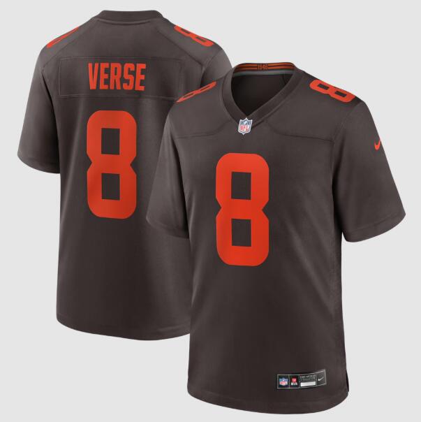Men's Jared Verse Cleveland Browns #8 Nike Alternate Alpha Dawg Game Brown Jersey