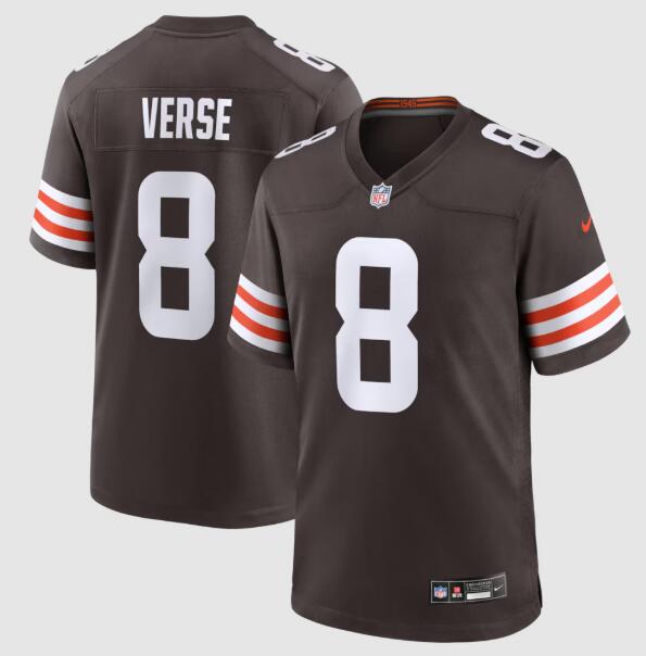Men's Jared Verse Cleveland Browns #8 Nike Team Game Brown Jersey