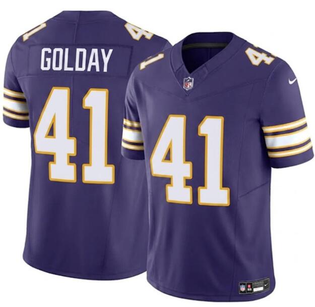 Men's Minnesota Vikings #41 Jake Golday Purple 2025 F.U.S.E. Throwback Vapor Untouchable Limited Football Stitched Jer