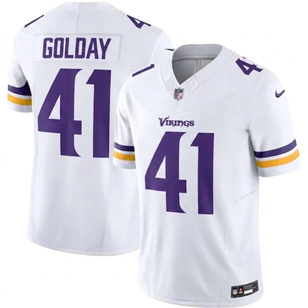 Men's Minnesota Vikings #41 Jake Golday White 2025 F.U.S.E. Vapor Untouchable Limited Football Stitched Jersey