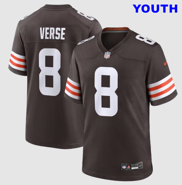 Youth Jared Verse Cleveland Browns #8 Nike Team Game Brown Jersey