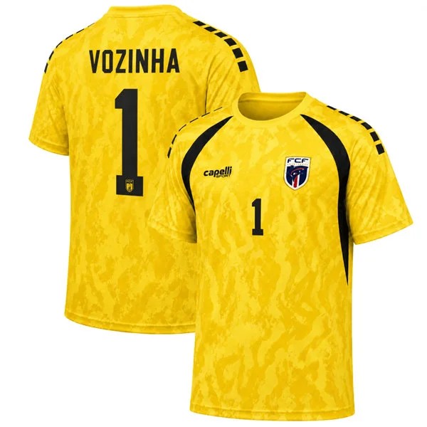 Mens Cape Verde National Team #1 Vozinha 2026 FIFA World Cup Yellow Goalkeeper Jersey