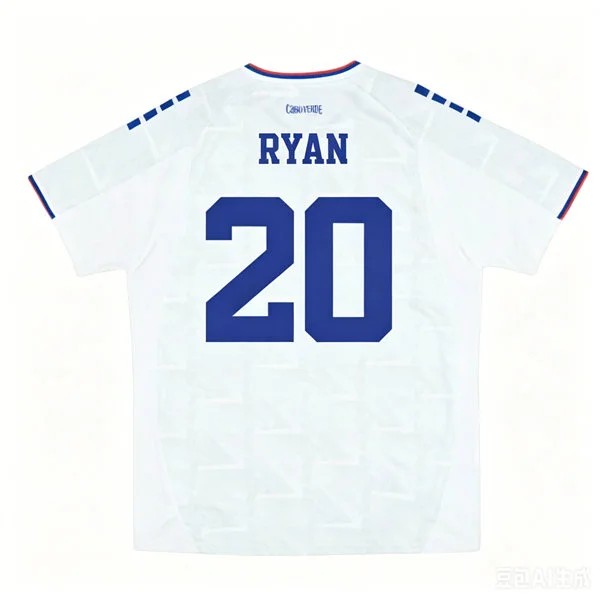 Mens Cape Verde National Team #20 Ryan Mendes White Away 2026 FIFA World Cup Soccer Jersey