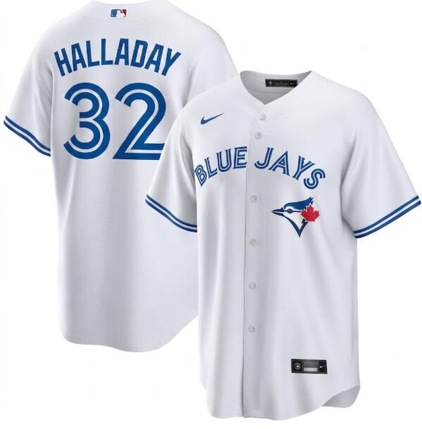 Men's Toronto Blue Jays #32 Roy Halladay White CoolBase Stitched Nike Jersey