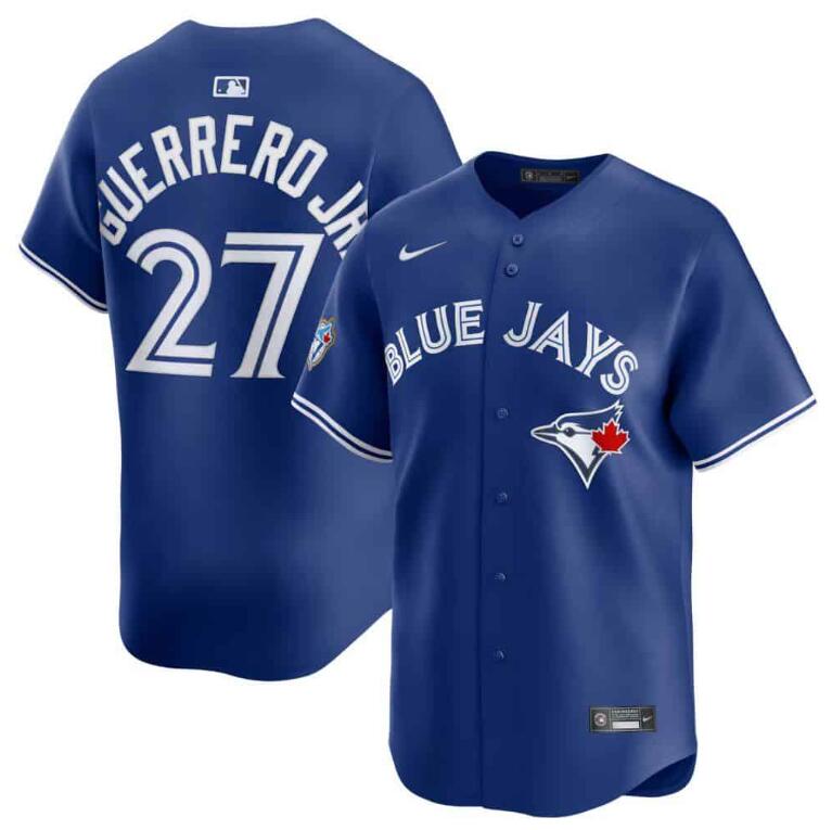 Men's Toronto Blue Jays #27 Vladimir Guerrero Jr. Royal 50th Anniversary Alternate Limited Jersey