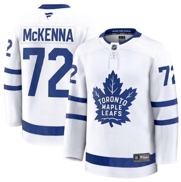 Men's Toronto Maple Leafs #72 Gavin McKenna White Fanatics Stitched Nhl Jersey