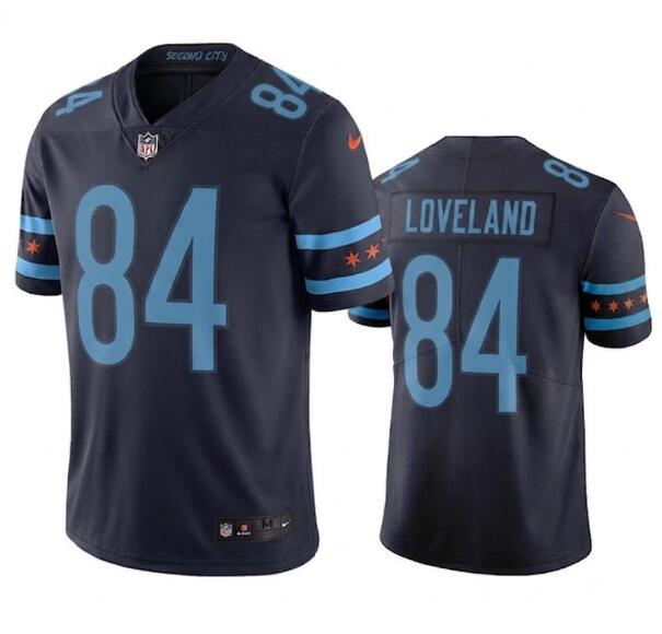 Chicago Bears #84 Colston Loveland Navy Vapor Limited City Edition NFL Jersey