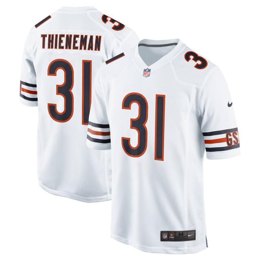 Men's Chicago Bears #31 Dillon Thieneman White 2026 NFL Game Jersey