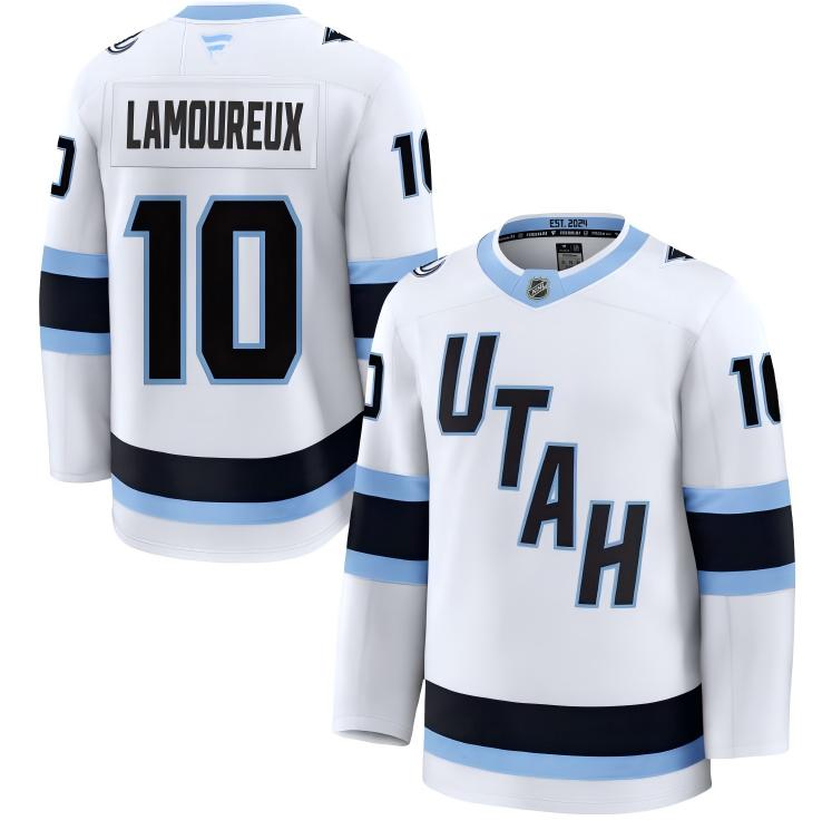 Men's Utah Mammoth #10 Maveric Lamoureux Fanatics Home White Away Premium Jersey