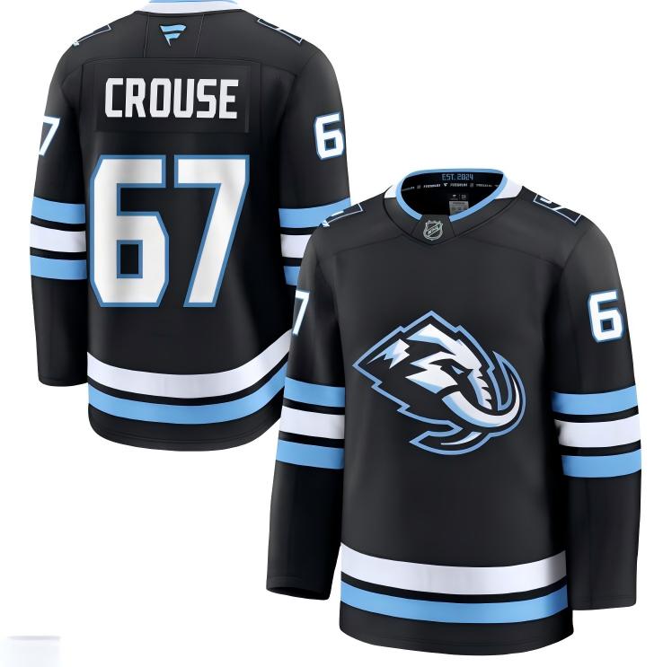 Men's Utah Mammoth #67 Lawson Crouse Fanatics Home Navy Blue Premium Jersey