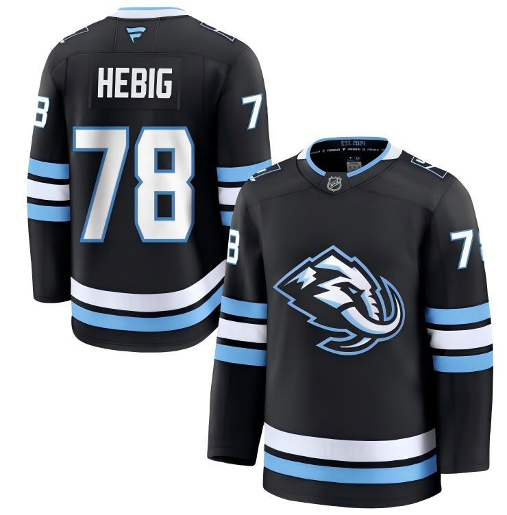 Men's Utah Mammoth #78 Cam Hebig Fanatics Home Navy Blue Premium Jersey