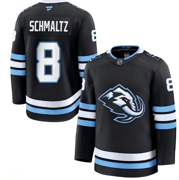 Men's Utah Mammoth #8 Nick Schmaltz Fanatics Home Navy Blue Premium Jersey