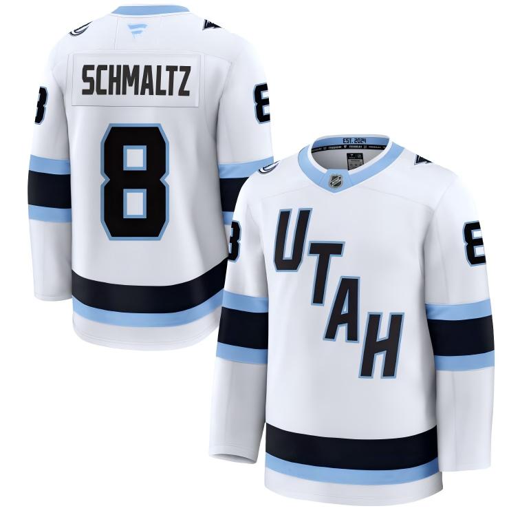 Men's Utah Mammoth #8 Nick Schmaltz Fanatics Home White Away Premium Jersey