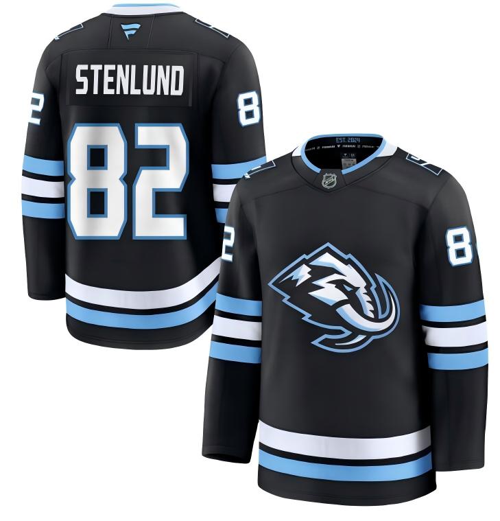 Men's Utah Mammoth #82 Kevin Stenlund Fanatics Home Navy Blue Premium Jersey
