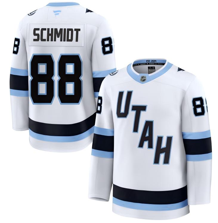 Men's Utah Mammoth #88 Nate Schmidt Fanatics Home White Away Premium Jersey