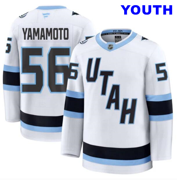 Youth Kailer Yamamoto Utah Mammoth #56 Fanatics Away Premium Jersey