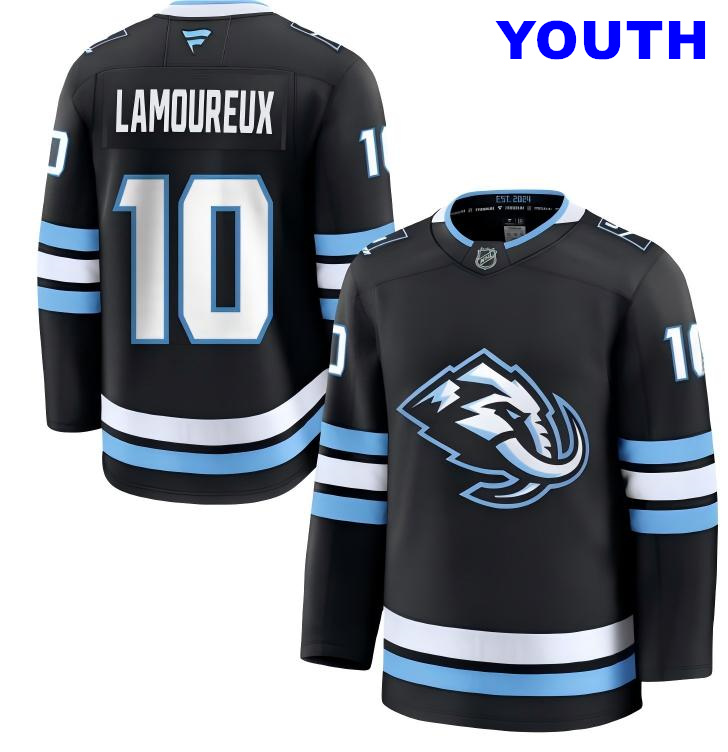 Youth Utah Mammoth #10 Maveric Lamoureux Fanatics Home Navy Blue Premium Jersey