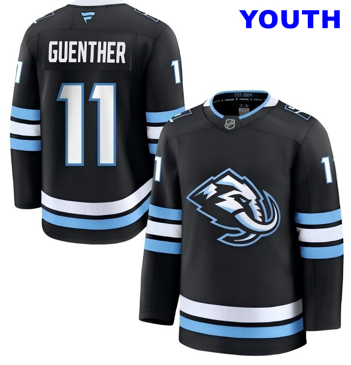 Youth Utah Mammoth #11 Dylan Guenther Fanatics Home Navy Blue Premium Jersey