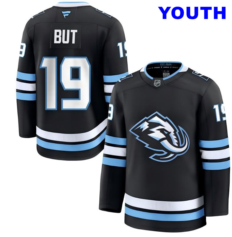 Youth Utah Mammoth #19 Daniil But Fanatics Home Navy Blue Premium Jersey