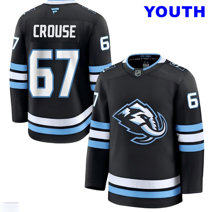 Youth Utah Mammoth #67 Lawson Crouse Fanatics Home Navy Blue Premium Jersey