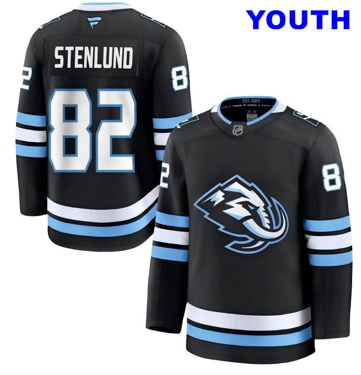 Youth Utah Mammoth #82 Kevin Stenlund Fanatics Home Navy Blue Premium Jersey